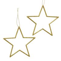 Boltze Home Kersthanger ster 2 dlg.goud 12cm