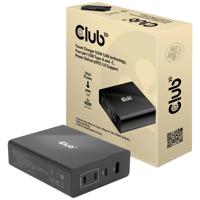club3D CAC-1906 Laptop netvoeding 132 W 3x USB-C, 1x USB-A USB PD Zwart Binnen GaN, USB Power Delivery (USB-PD) - thumbnail