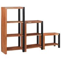 Boekenkast 3 pcs Bruin 50 x 30 x 110 cm Massief acaciahout