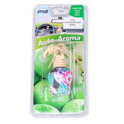 Auto parfum/luchtverfrisser - appel geur - in sierlijk flesje - 15 ml