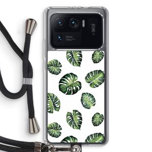Tropische bladeren: Xiaomi Mi 11 Ultra Transparant Hoesje met koord