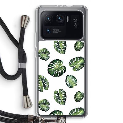 Tropische bladeren: Xiaomi Mi 11 Ultra Transparant Hoesje met koord