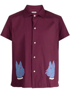 BODE chemise à appliqué Doberman - Violet