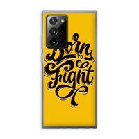 Born to Fight: Samsung Galaxy Note 20 Ultra / Note 20 Ultra 5G Transparant Hoesje