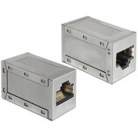 Delock RJ45 Netwerk Adapter [1x RJ45-bus - 1x RJ45-bus] Zilver