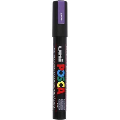 Uni-Posca Posca marker, afm pc-5m, lijndikte 2,5 mm, medium, metallic violet, 1 stuk