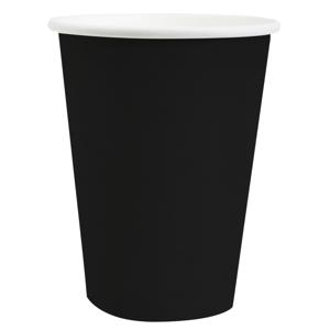 Santex feest/verjaardag bekertjes - 10x stuks - karton - zwart - 270 ml