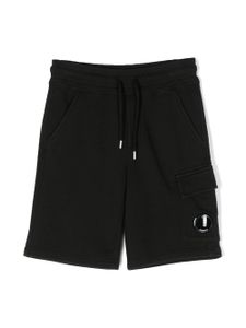 C.P. Company Kids short de sport à patch logo - Noir