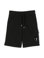 C.P. Company Kids short de sport à patch logo - Noir - thumbnail