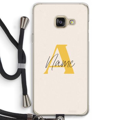 Amber Script: Samsung Galaxy A3 (2016) Transparant Hoesje met koord