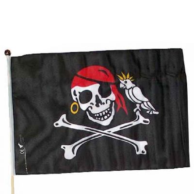 Kids At Work piratenvlag inclusief veilige mast lengte 60 cm Kids At Work piratenvlag inclusief veilige mast lengte 60 cm