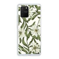 Wit bloemenpatroon: Samsung Galaxy S10 Lite Transparant Hoesje