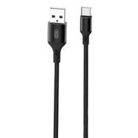 XO NB143 USB naar USB-C oplaadkabel - 2,4A, 1m - Zwart - thumbnail