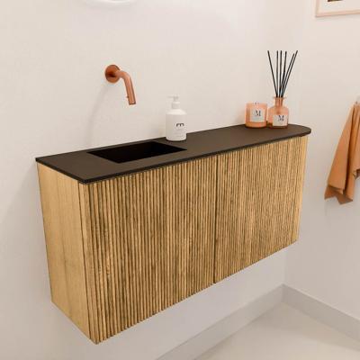 Toiletmeubel Mondiaz Joya | 91.6 cm | Meubelkleur Oak | Faye wastafel Urban Links | Zonder kraangat(en)
