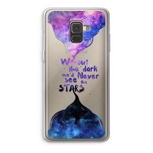 Stars quote: Samsung Galaxy A8 (2018) Transparant Hoesje