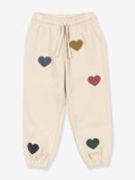 Broek van velours met hartjesmotieven KONGES SLOJD beige