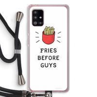Fries before guys: Samsung Galaxy A51 5G Transparant Hoesje met koord