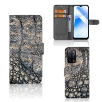 OPPO A16/A16s/A54s | Telefoonhoesje | Met pasjeshouder | Krokodillenprint
