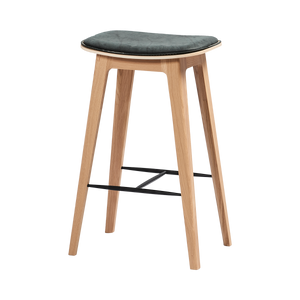 Nordic Bar Stool - Oak with stitches