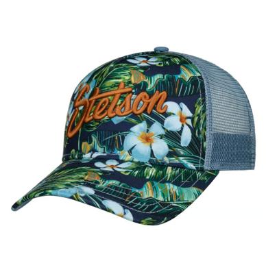Stetson Trucker Pet Hawaii Flower Blauw Stetson Trucker Pet Hawaii Flower Blauw