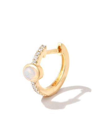 Jacquie Aiche créole en or 14ct sertie d'opale et de diamants
