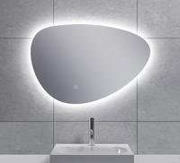 Badkamerspiegel Uovo | 70x48 cm | Driehoekig | Directe LED verlichting | Touch button | Met verwarming