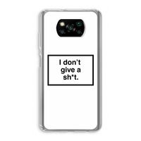 Don't give a shit: Xiaomi Poco X3 NFC Transparant Hoesje