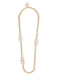 Ferragamo collier Gancini & Pearl en chaîne - Or