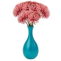 Chaks Kunstbloemen boeket dahlia - 3x - roze - 26 cm - bloemstuk - onderhoudsvrij