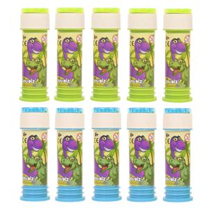 Dinosaurus bellenblaas - 24x - flesje met bal spelletje in dop - 60 ml - uitdeel cadeaus