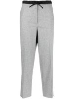 Jil Sander pantalon court à lien de resserrage - Gris