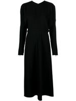 Victoria Beckham robe mi-longue à manches chauve-souris - Noir