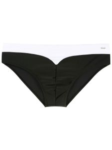 Amir Slama short de bain à design bicolore - Noir