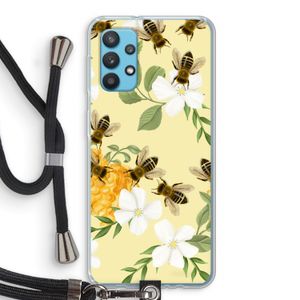 No flowers without bees: Samsung Galaxy A32 4G Transparant Hoesje met koord