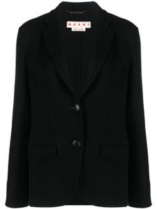 Marni blazer en laine à simple boutonnage - Noir