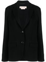 Marni blazer en laine à simple boutonnage - Noir