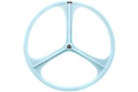 Teny Rim Tri Spoke Fixed Gear Voorwiel - Sky Blauw Teny Rim Tri Spoke Fixed Gear Voorwiel - Sky Blauw