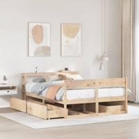 Bedframe zonder matras massief grenenhout 140x200 cm
