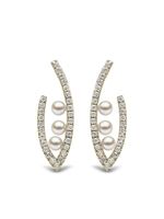 Yoko London boucles d'oreilles en or 18ct ornées de perles - thumbnail