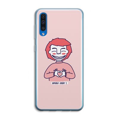 Hartje: Samsung Galaxy A50 Transparant Hoesje