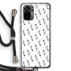 Pluimen: Xiaomi Redmi Note 10 Pro Transparant Hoesje met koord