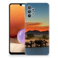 Samsung Galaxy A32 4G | A32 5G Enterprise Editie | TPU Hoesje | Olifanten Samsung Galaxy A32 4G | A32 5G Enterprise Editie | TPU Hoesje | Olifanten