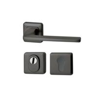 Hardbrass Achterdeurset vierkant Zenith compleet SKG*** - PVD gun metal