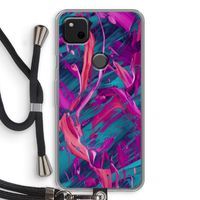 Pink Clouds: Pixel 4a Transparant Hoesje met koord Pink Clouds: Pixel 4a Transparant Hoesje met koord