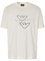 Emporio Armani t-shirt en coton à logo imprimé - Tons neutres