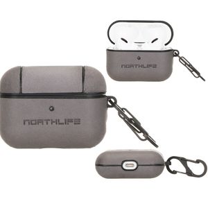 NorthLife - Haga lederen cover hoes - AirPods Pro - Lichtgrijs