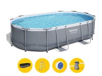 Bestway Power Steel Oval zwembad - 488 x 305 x 107 cm - met filterpomp en accessoires Bestway Power Steel Oval zwembad - 488 x 305 x 107 cm - met filterpomp en accessoires