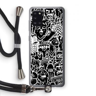 Vexx Black Mixtape: Samsung Galaxy A31 Transparant Hoesje met koord