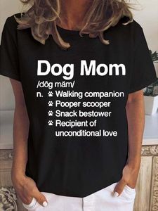 Funny Dog Mom Casual Crew Neck Top