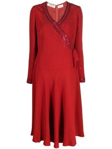 A.N.G.E.L.O. Vintage Cult robe en soie à sequins - Rouge